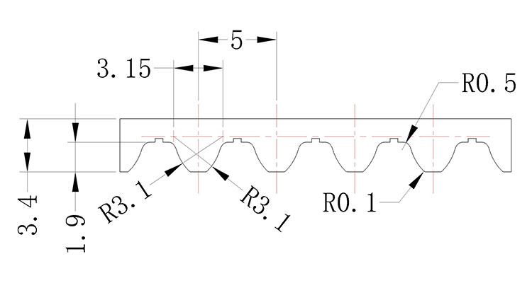 STD5M PU Timing Belt Description