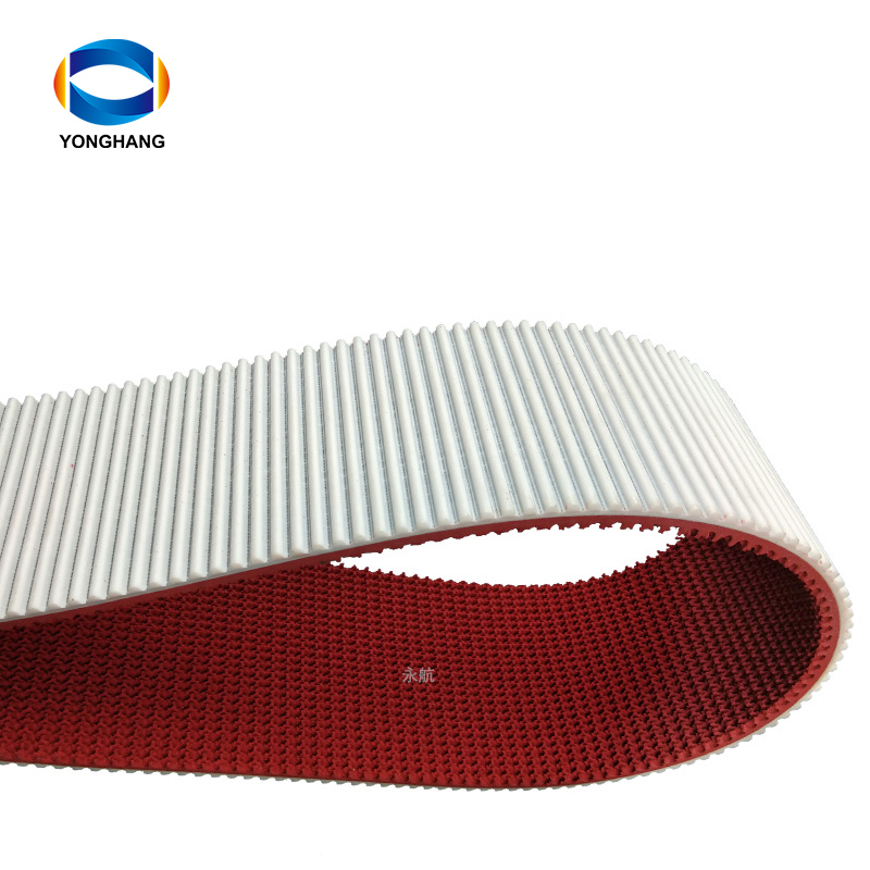 PU synchronous belt with red rubber patterns