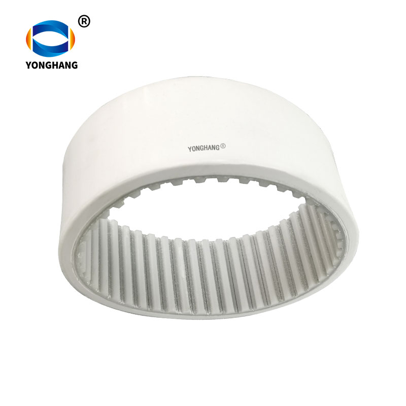 white silicone coated timing belt