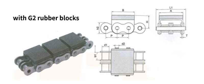 Chain with rubber pads 6 尺寸2