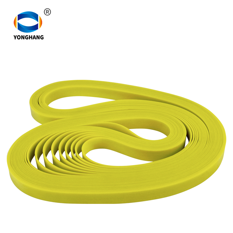 seamless yellow PU elastic conveyor belt