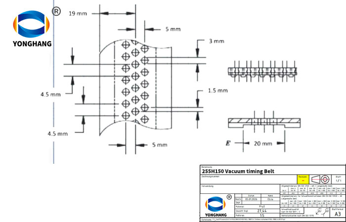 255H1503 Vacuum timing Belt