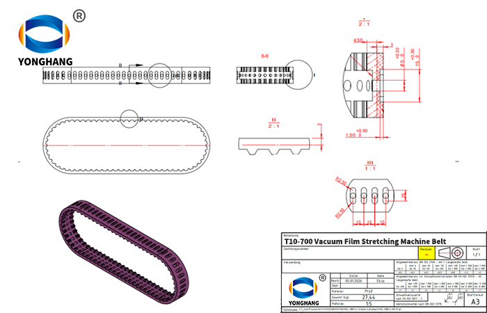 30T10 720 Form Fill Seal Pull Belts