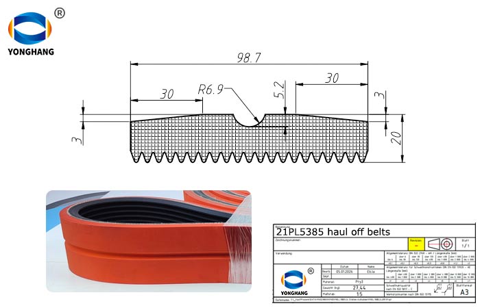 21PL5385 haul off belts