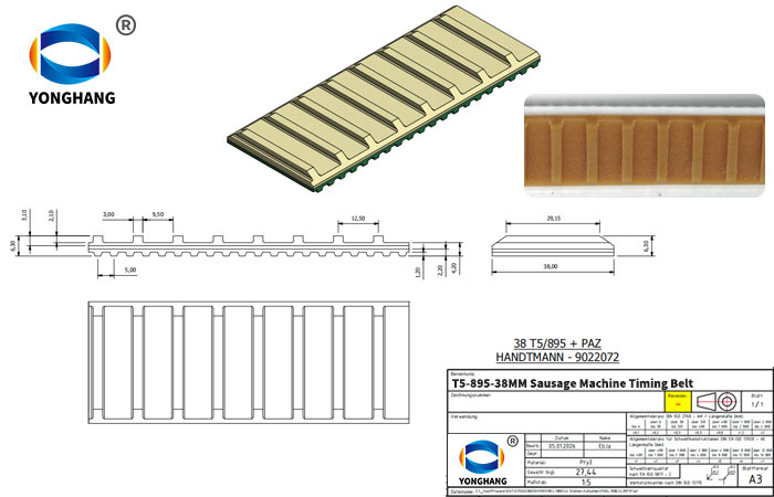 38T5 895PAZ Sausage belt