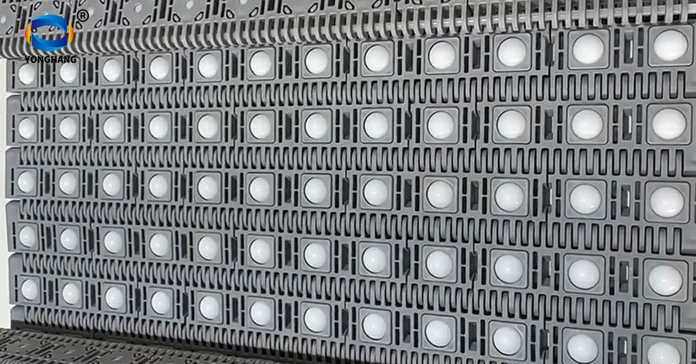 400 series universal ball bearing module conveyor belt 5 400 series universal ball bearing module conveyor belt 2