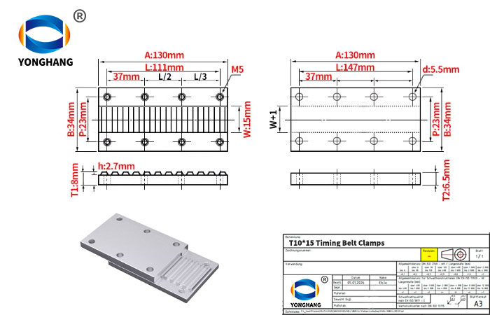 at10X15 Timing Belt Clamps