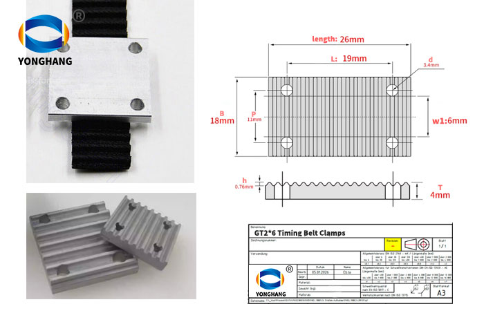 gt2X6 Timing Belt Clamps