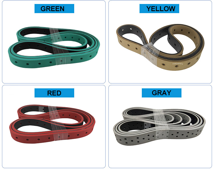Selection and Application of Folder Gluer Belts in the Paper and Printing Industry 4 perforations folder glue belts