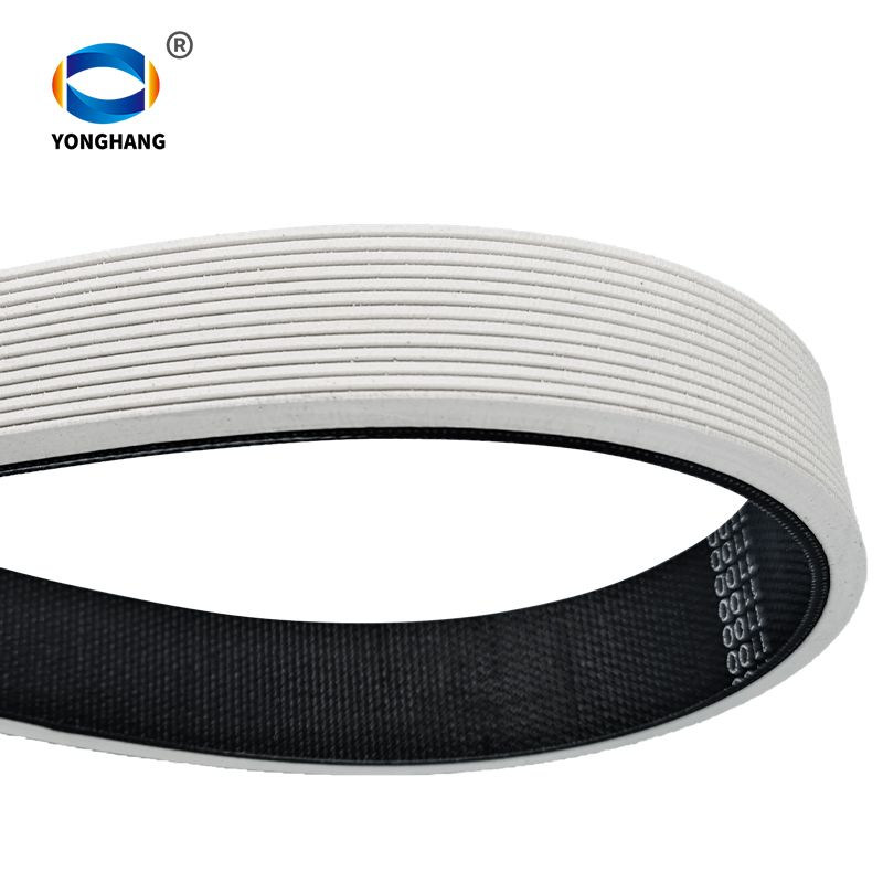 surface-grooved white rubber paper feed belt