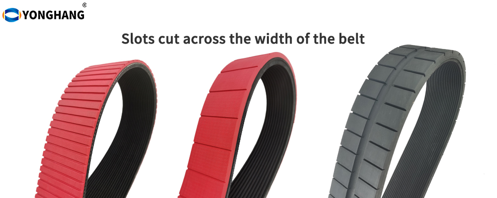 haul off belts slotting 6 2. Lateral Transverse Slots Crosswise