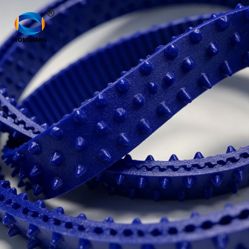 Antibacterial PU spiky pattern coated timing belts