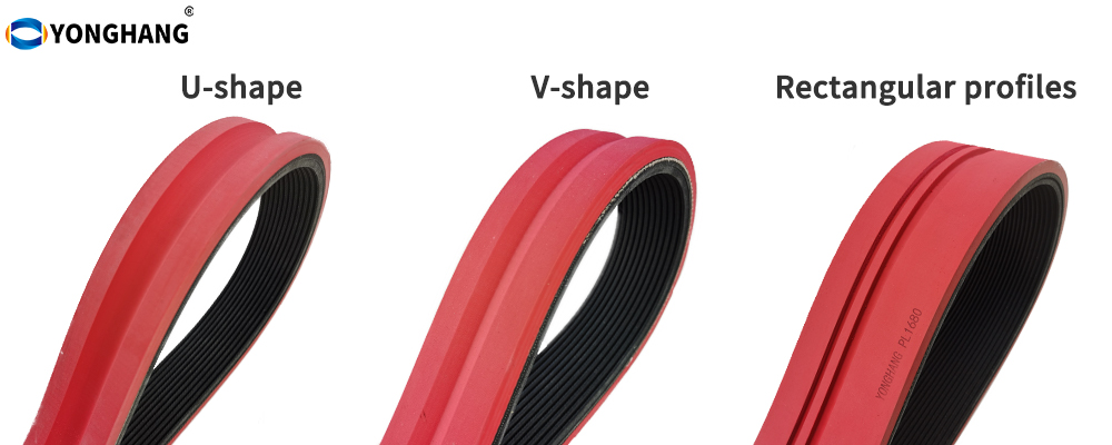 haul off belts slotting 5 Longitudinal Grooves Lengthwise