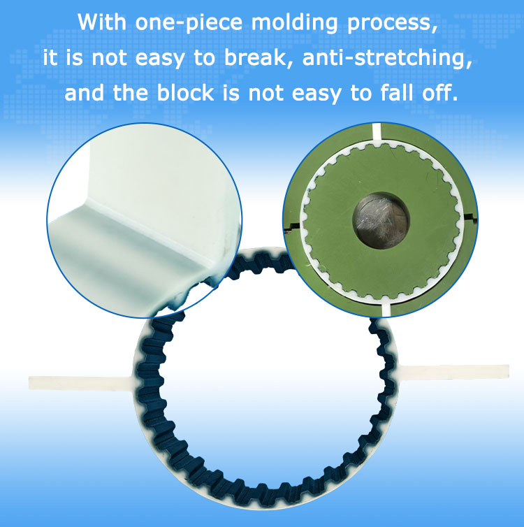 30-T10-300mm+2K timing belts for Wet Tissue & Soft Towel Machine Parts 7 One piece moulding process