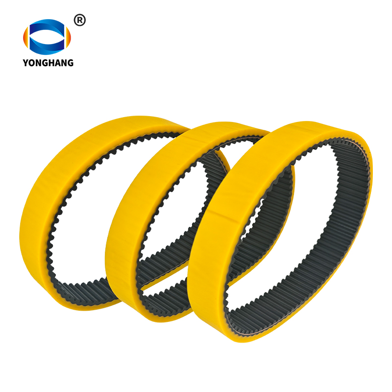 rubber timing belt with yellow Silicone coating (2)
