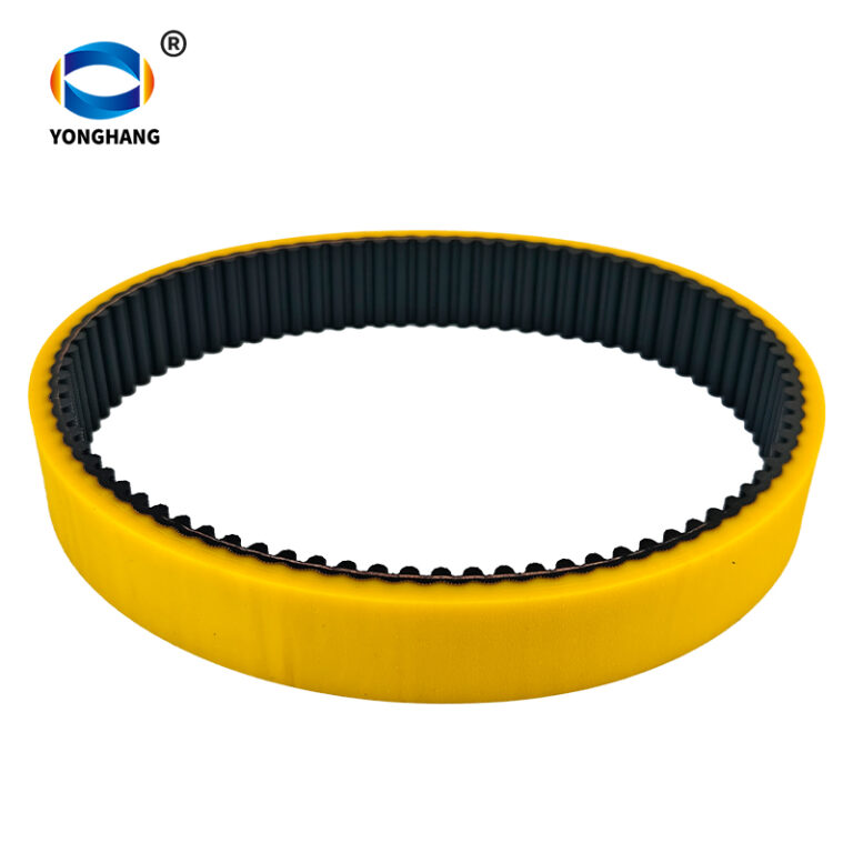 rubber timing belt with yellow Silicone coating