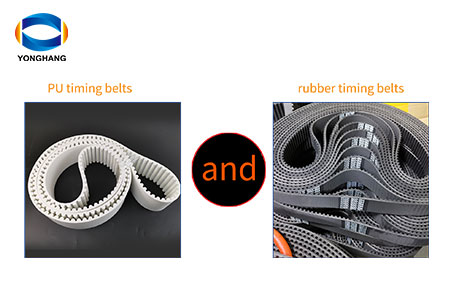 What is the difference between rubber timing belts and polyurethane timing belts?