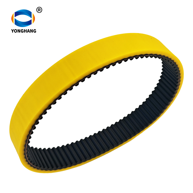 rubber timing belt with yellow Silicone coating