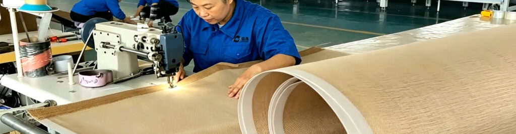 Yonghang PTFE conveyor belts Joint Method job workshop