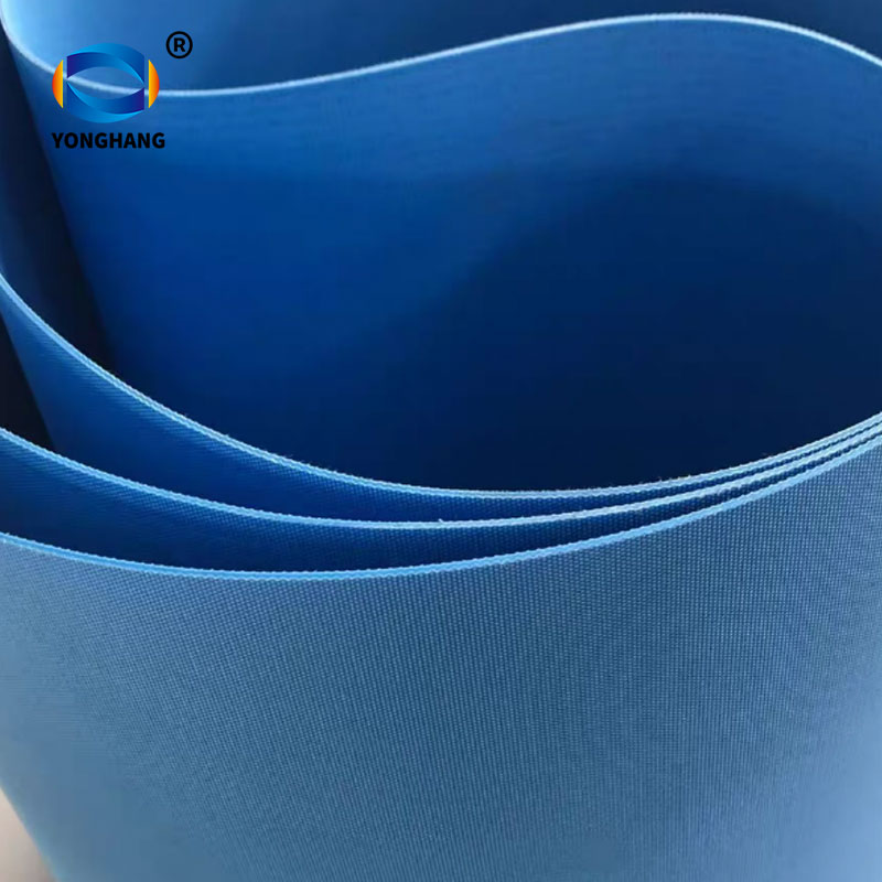 Blue PU double-sided fiber conveyor belt