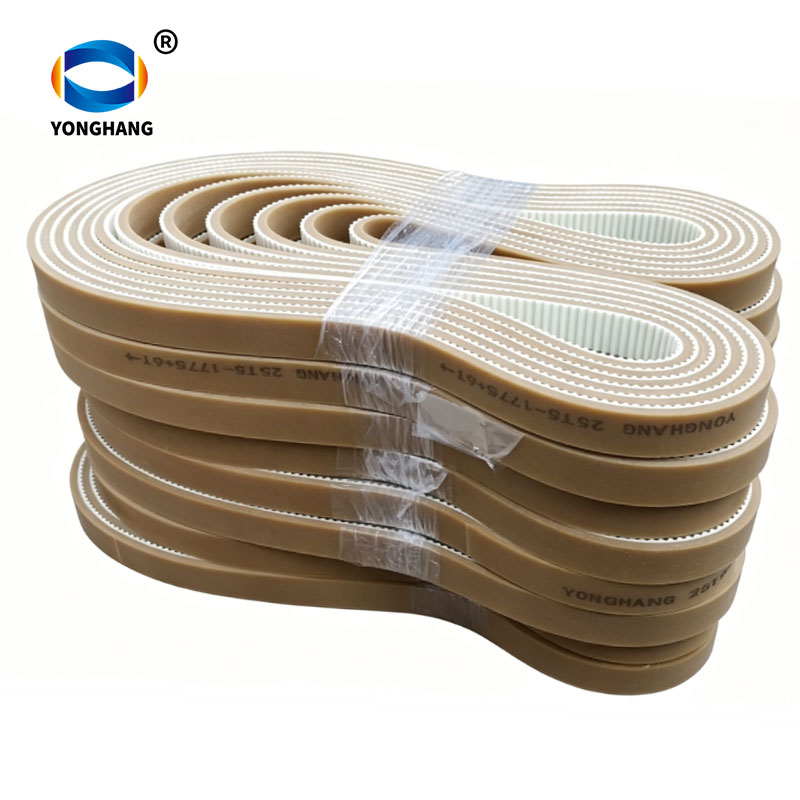Brown rubber coating for PU timing belt