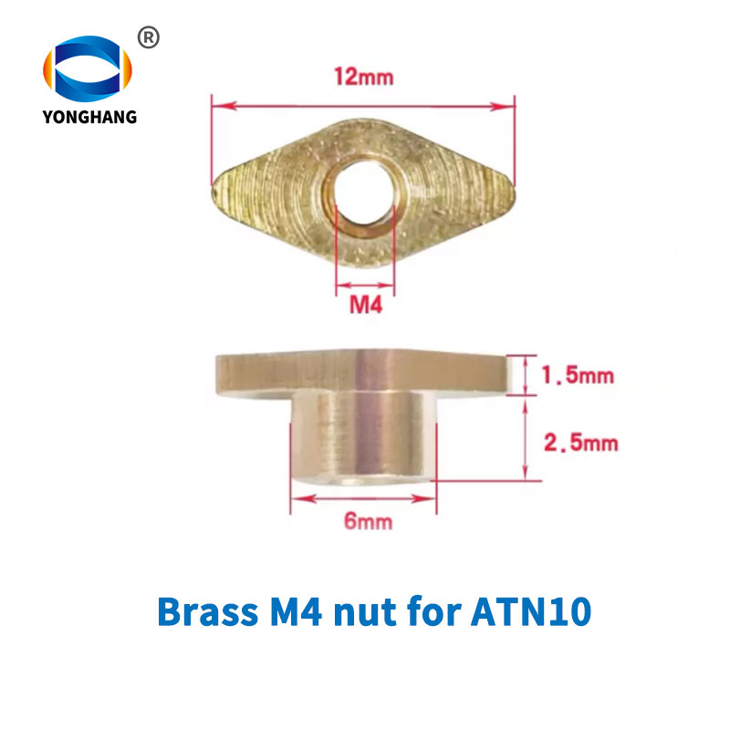 brass M4*4 nuts