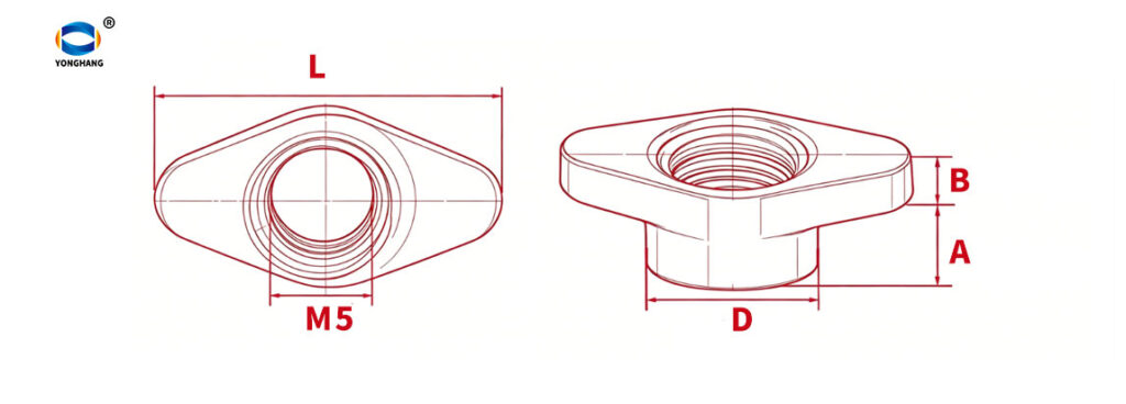 M4 stainless steel nut for ATN10 timing belt 5 M5 schematic diagram