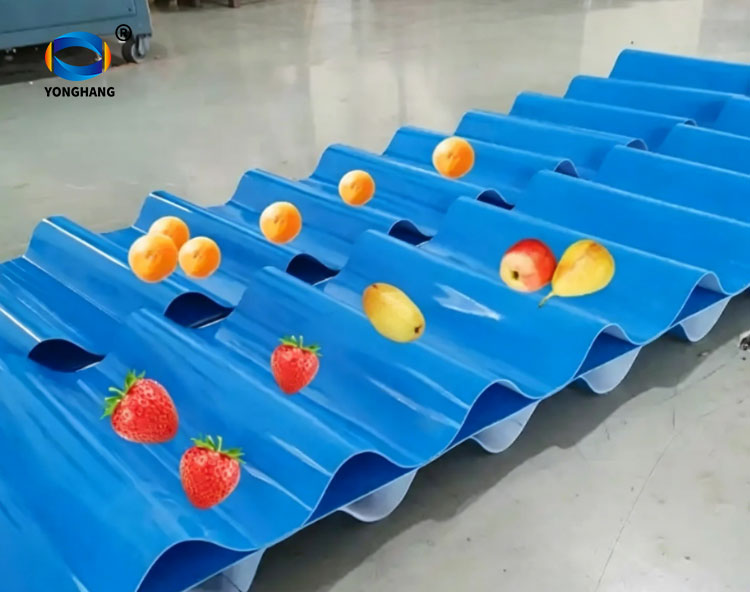 The PVC and TPU Conveyor Belt With Pillow (Wave) Cleats for for Fruits and vegetables Conveying 2 Pillow Belts for Fruits