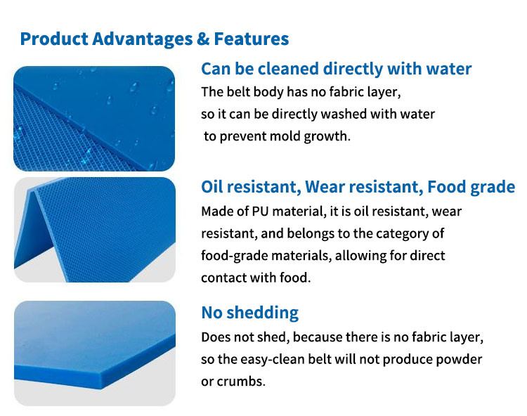 What is the difference between food-grade TPU and PVC conveyor belts? 7 TPU Easy-Clean Belt Features and Advantages