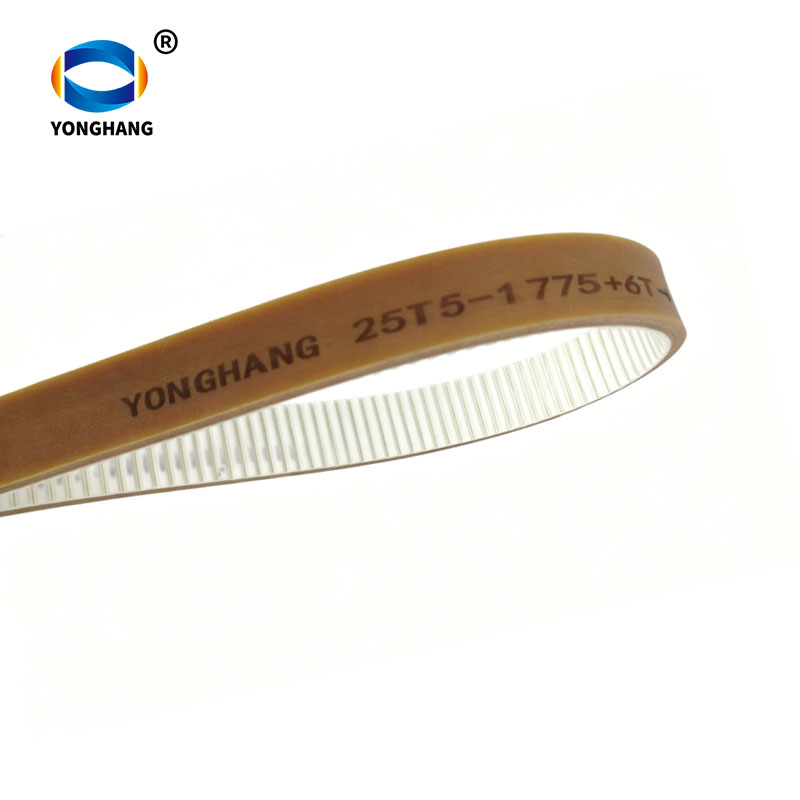 Brown rubber coating for PU timing belt 2 T5-1755-25 brown-rubber coating timing belts