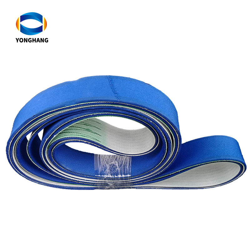 pvc conveyor belt with sponge blue cover