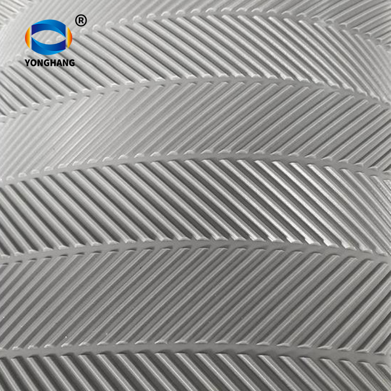 PVC Fishbone Pattern Conveyor Belts For Wood Process 5 PVC Grey Fishbone Pattern Conveyor Belts For Wood Process