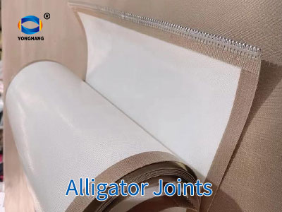 White Teflon Impression Cloth Fabric conveyor belt 10 Alligator-Joints