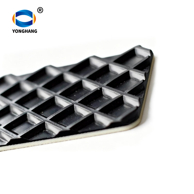 Black PVC Square Top Conveyor Belt for Wood Sanding Machine