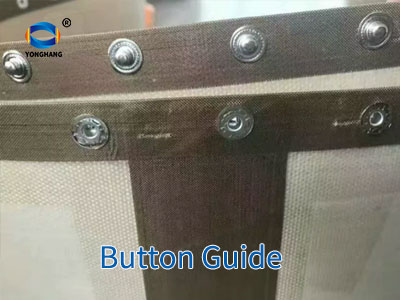 White Teflon Impression Cloth Fabric conveyor belt 11 Button Guide