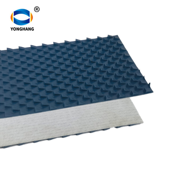 Dark green inverted triangle serrated conveyor belt