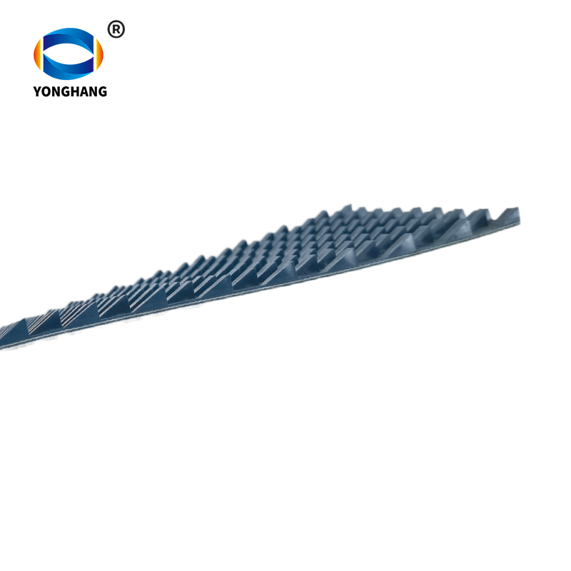 Dark green inverted triangle serrated conveyor belts