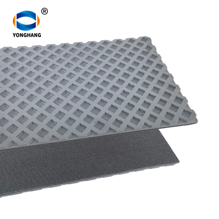 Grey Rubber diamond-shaped pockets molded Conveyor Belt for Sanding Machine