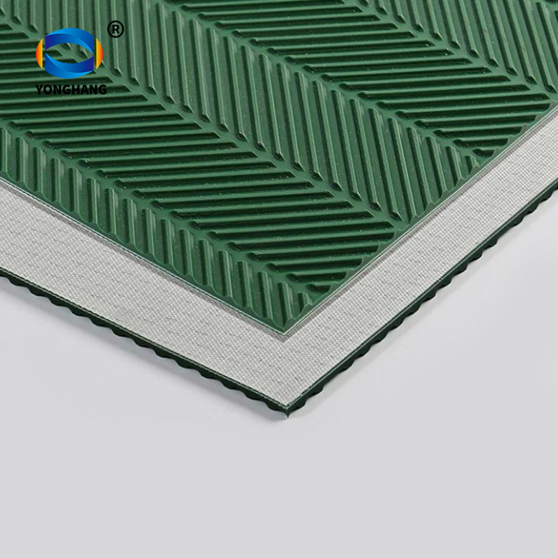 PVC Green Fishbone Pattern Conveyor Belts