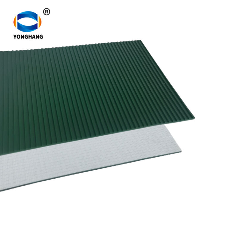 Washboard Pattern Green PVC Conveyor Belts