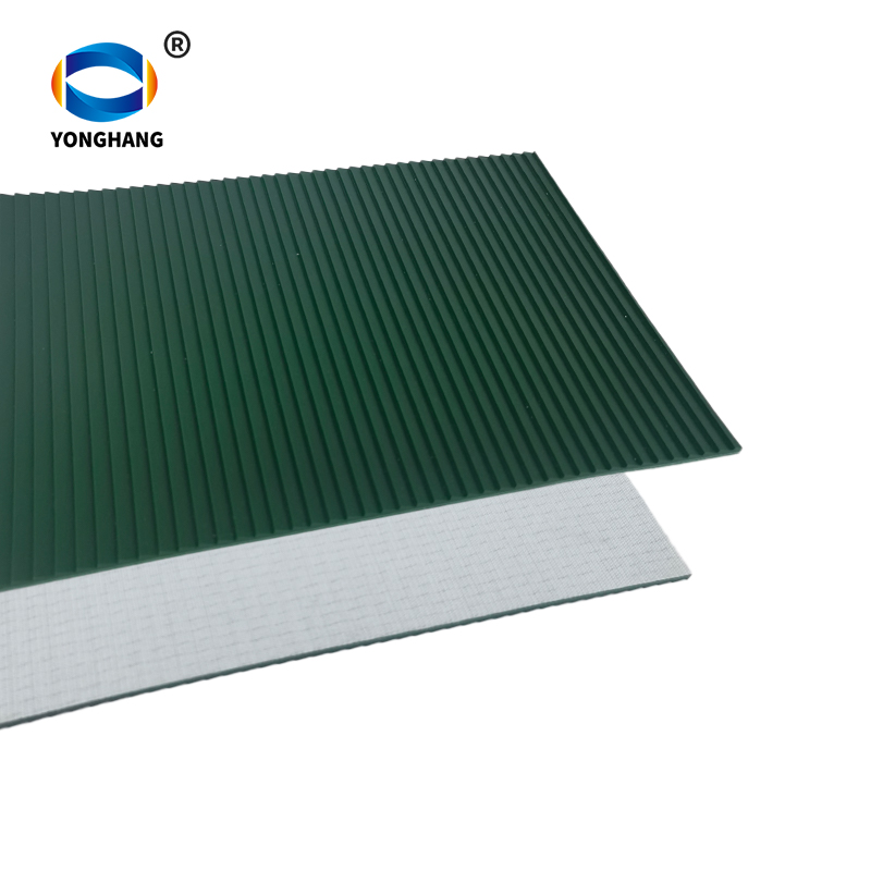 Washboard Pattern Green PVC Conveyor Belts 1 Washboard Pattern Green PVC Conveyor Belts