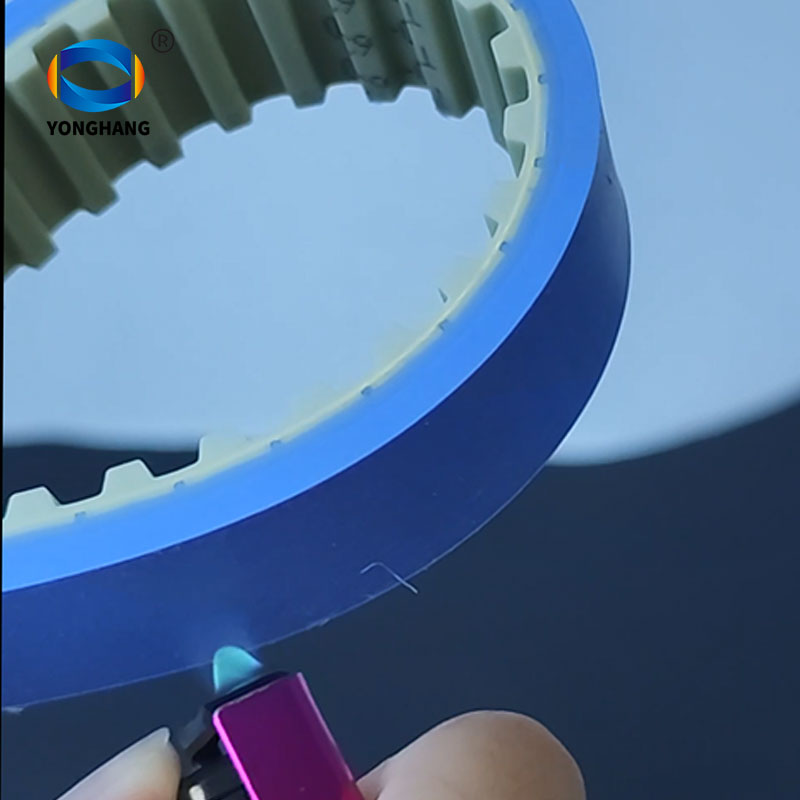 T10-920-30+4Blue silicone coated PU timing belt for vertical form fill seal machine 6 heat resisting Silicone coating
