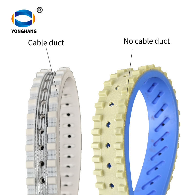 T10-920-30+4Blue silicone coated PU timing belt for vertical form fill seal machine 5 No cable duct and cable duct Comparison chart